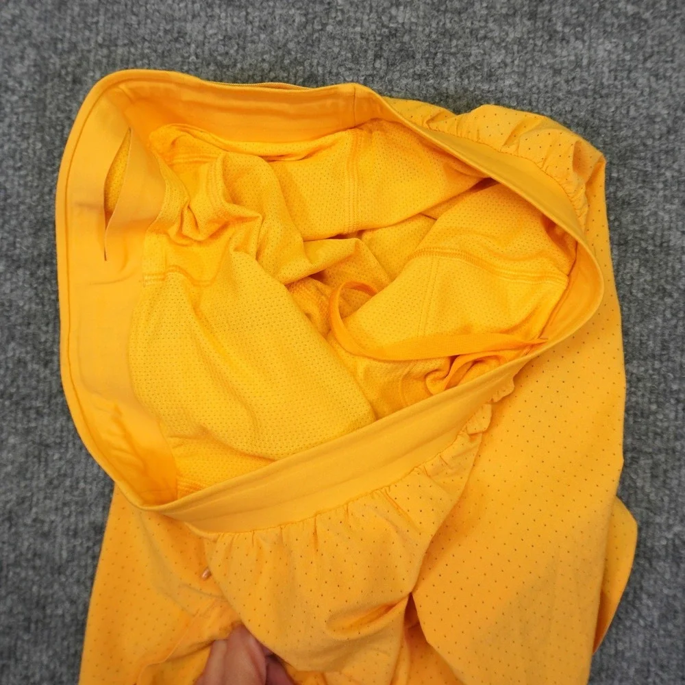 Lululemon Fast and Free Shorts Mens Medium Orange Perforated Lined Athletic Gym